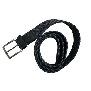Men's Leather Belt made in Dominican Republic bungee cord, blue, black, grey
